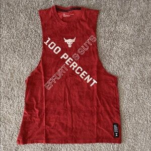 Under Armour Red Sleeveless Graphic Tee